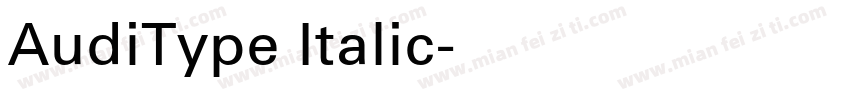 AudiType Italic字体转换